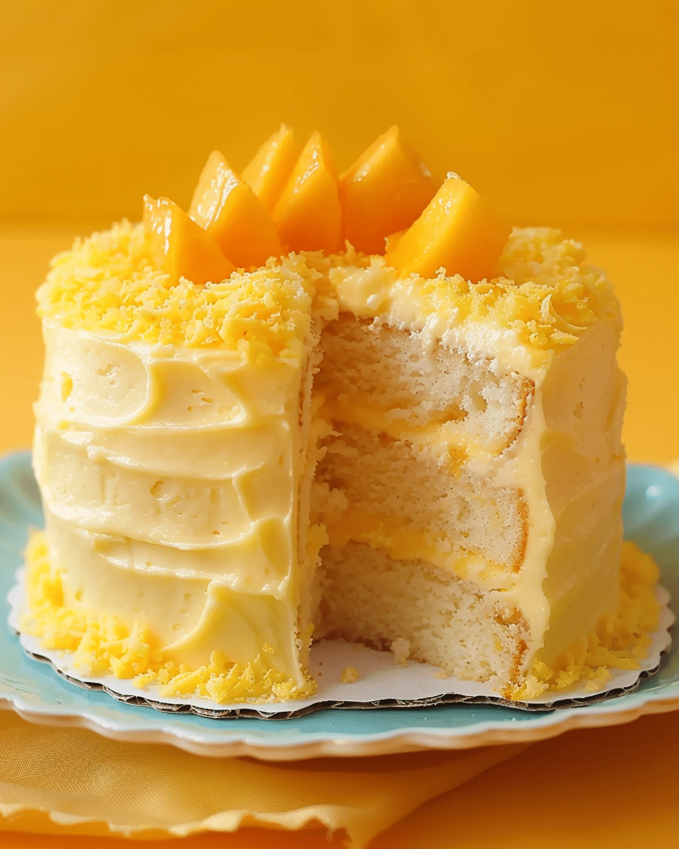 Mango Cream Chiffon Cake