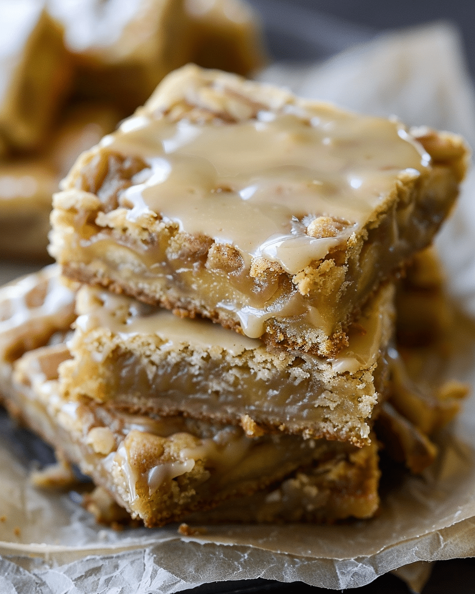 Maple Glazed Apple Blondies