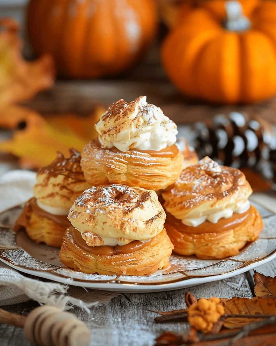 Maple Pumpkin Cream Puff Bites
