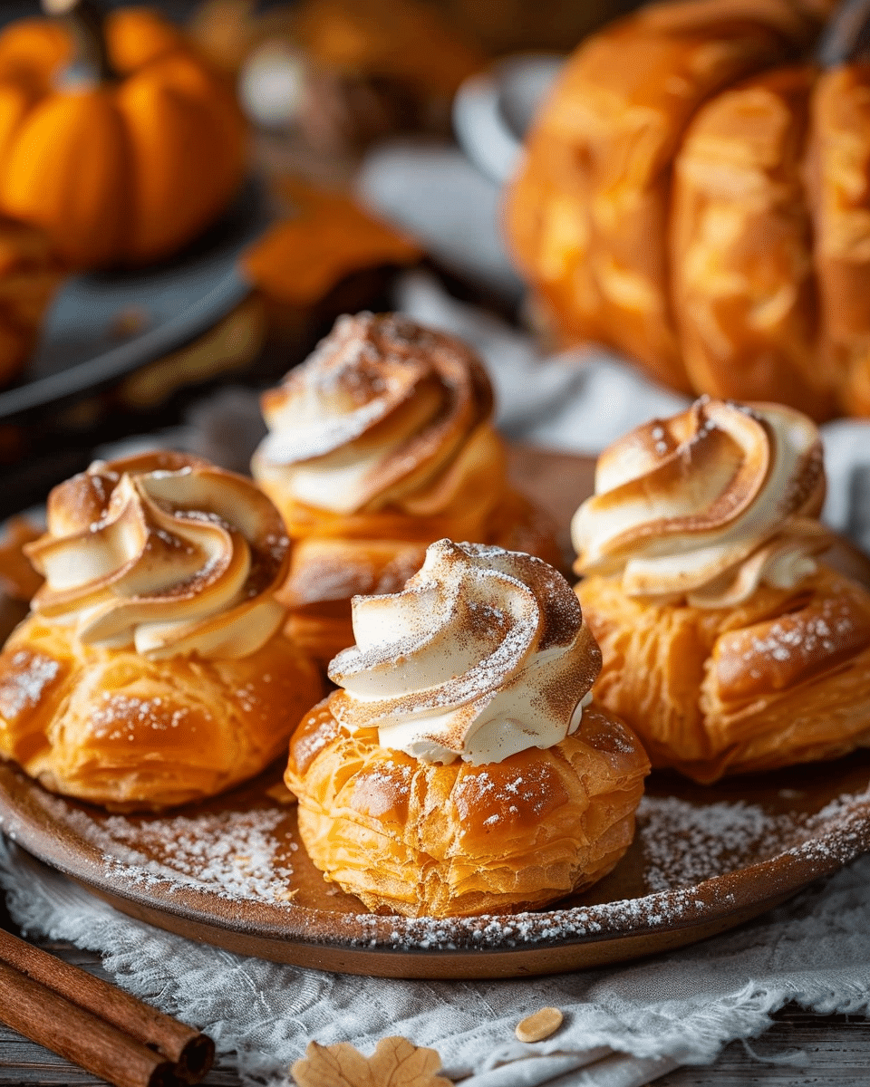 Maple Pumpkin Cream Puff Bites