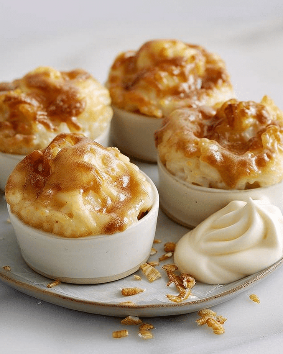 Mini Caramilk Rice Puddings