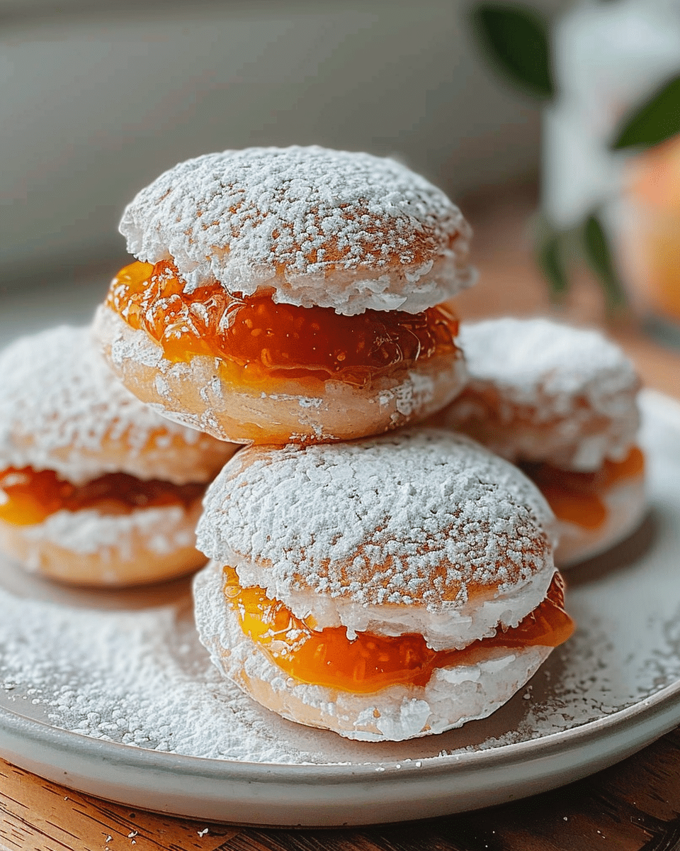 Mochi Sandwiches with Peach Jam