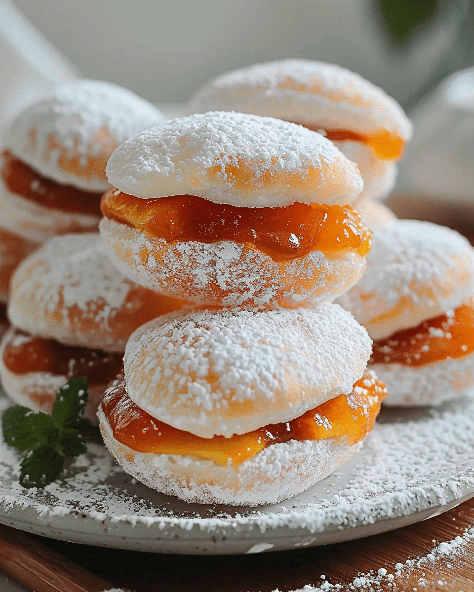 Mochi Sandwiches with Peach Jam