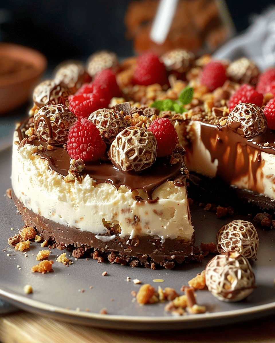 No-Bake Ferrero Rocher Cheesecake
