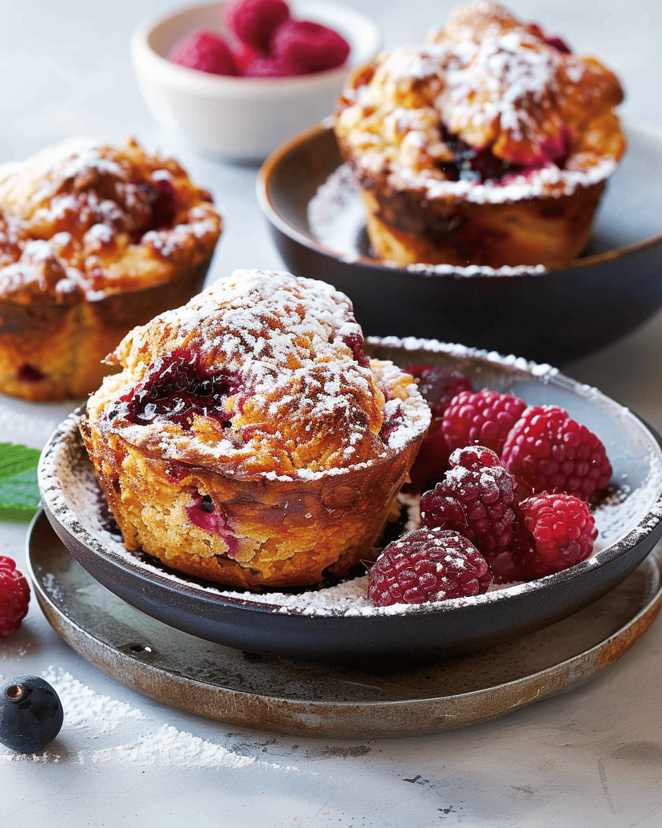 Pie Maker Mini Berry Bread and Butter Puddings