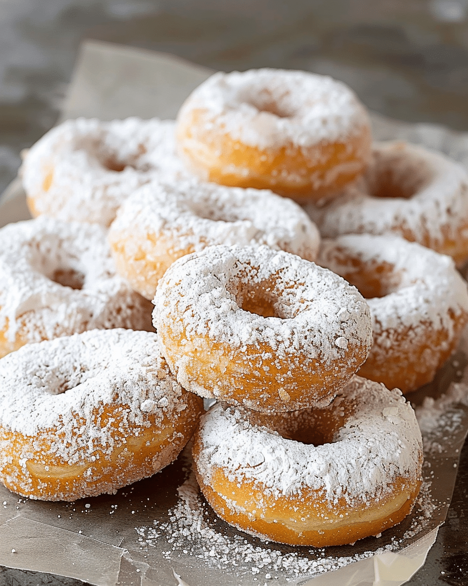 Powdered Sugar Donuts Recipe