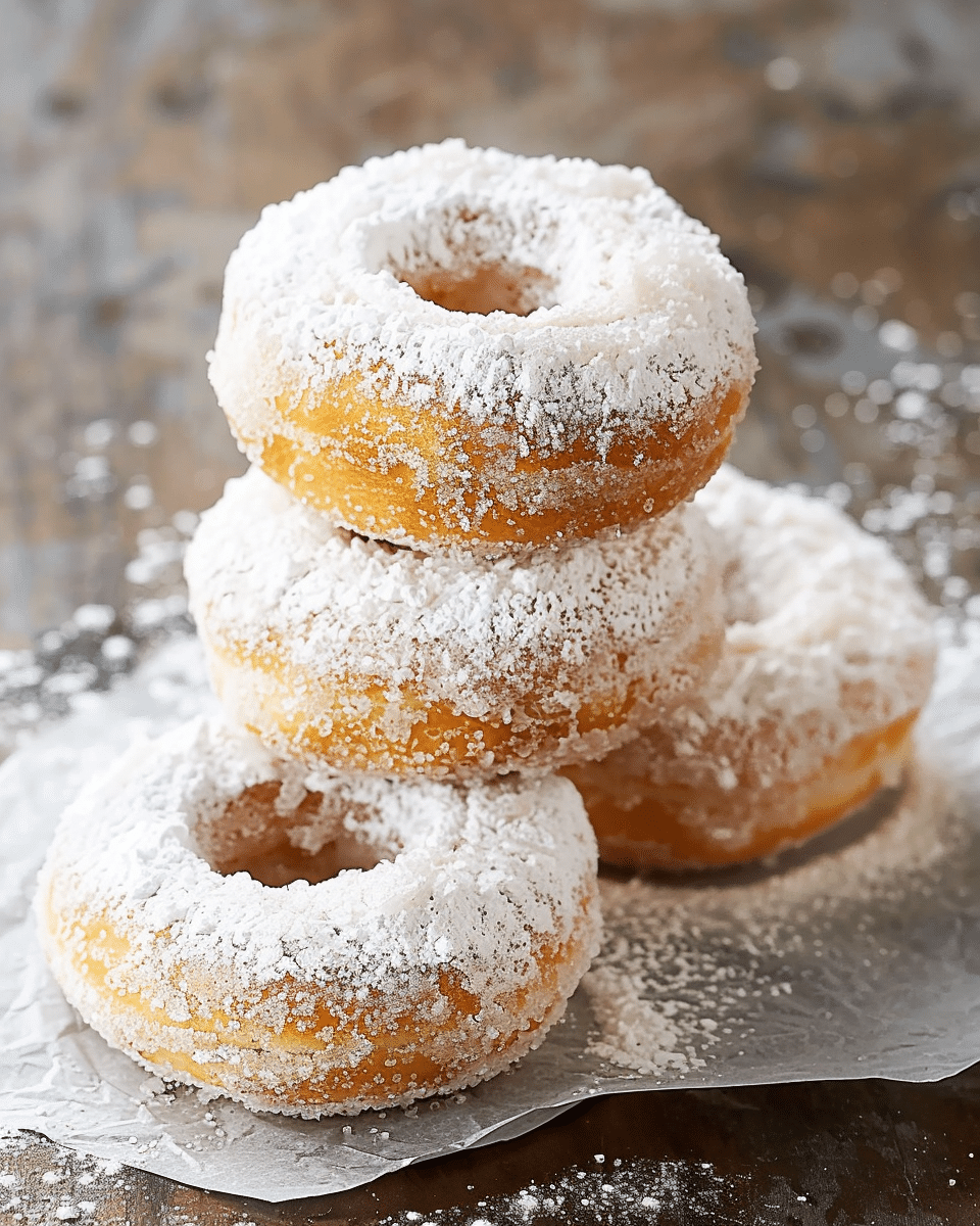 Powdered Sugar Donuts Recipe