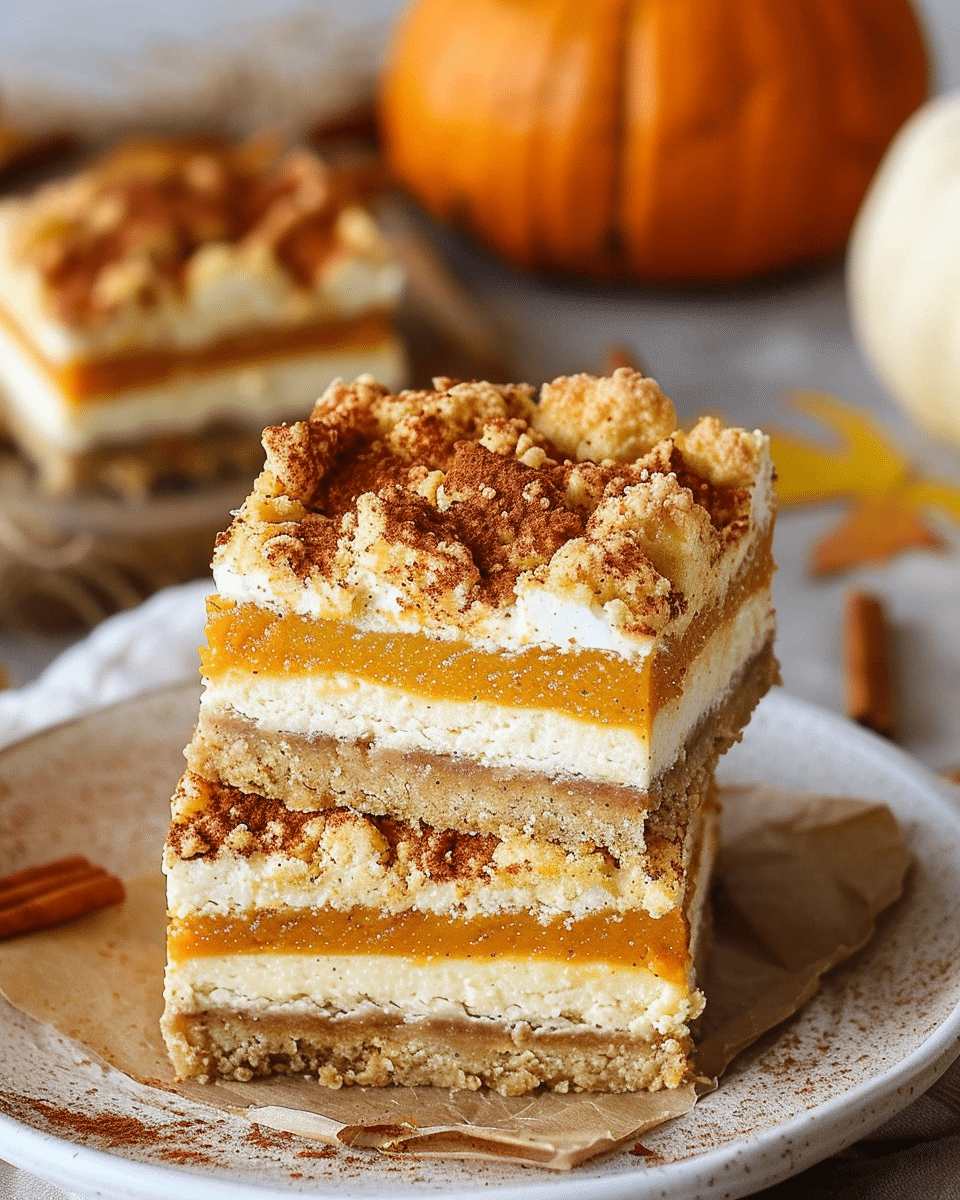 Pumpkin Cheesecake Bars