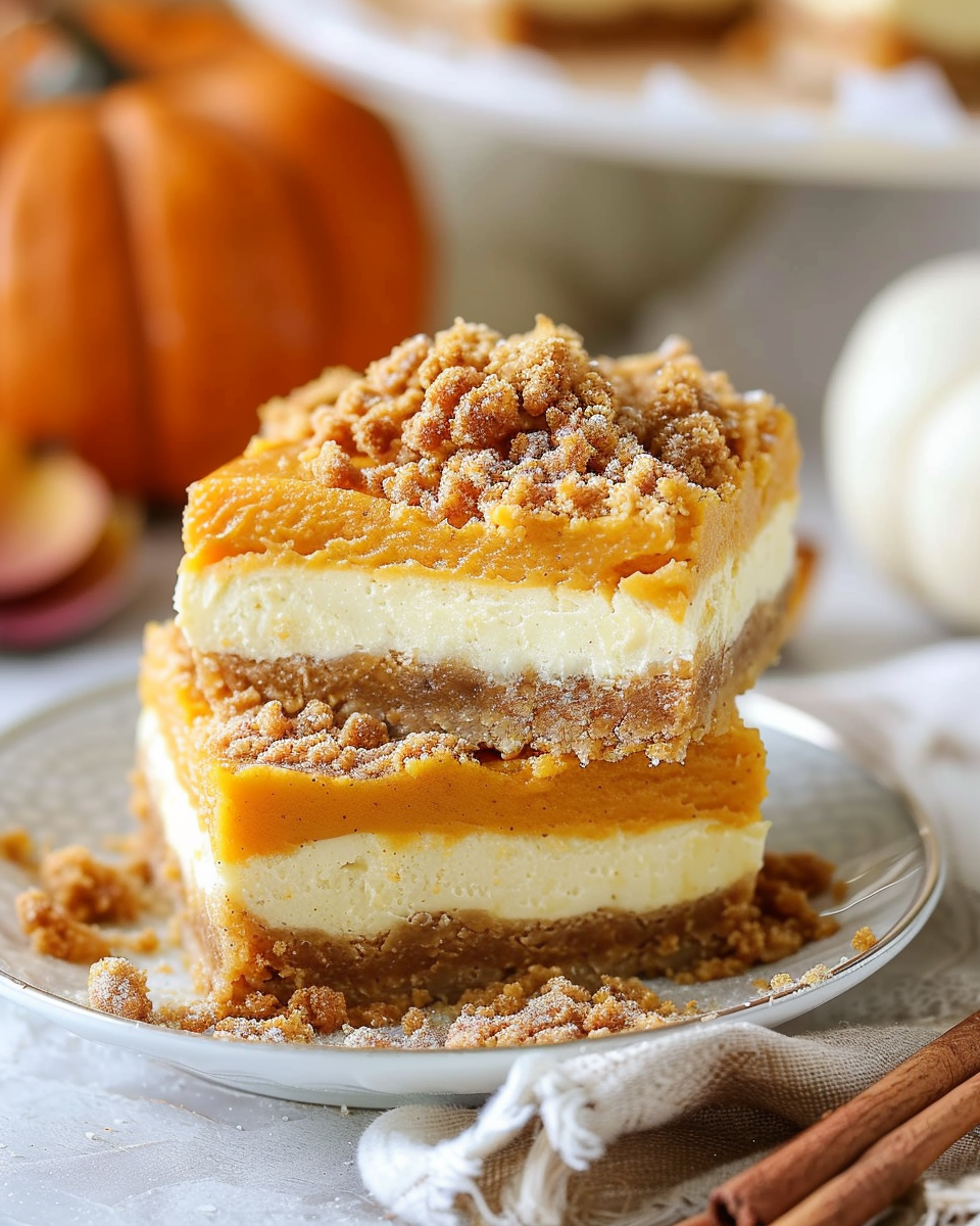 Pumpkin Cheesecake Bars