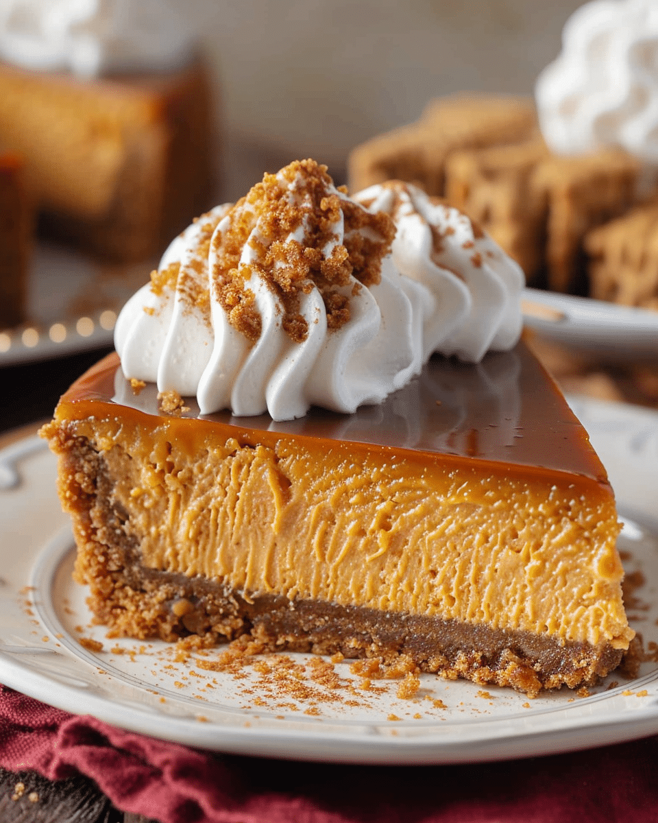 Pumpkin Cheesecake Gingersnap Crust