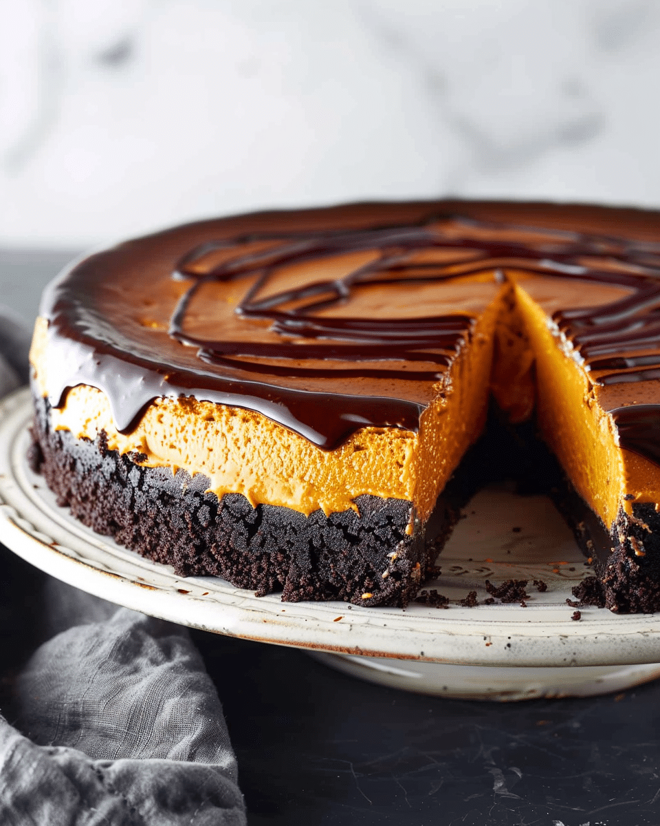 Pumpkin Chocolate Cheesecake