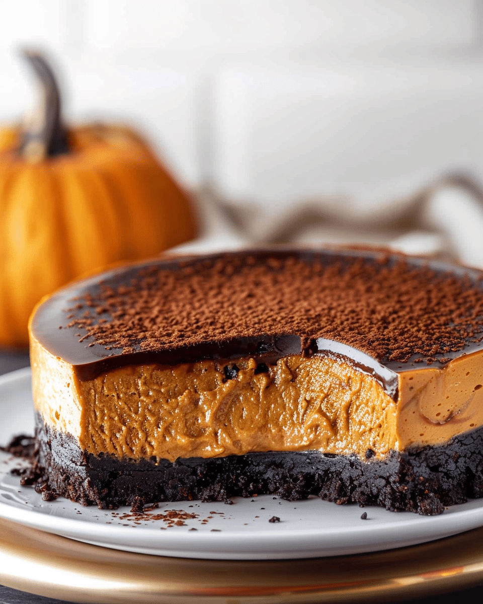 Pumpkin Chocolate Cheesecake