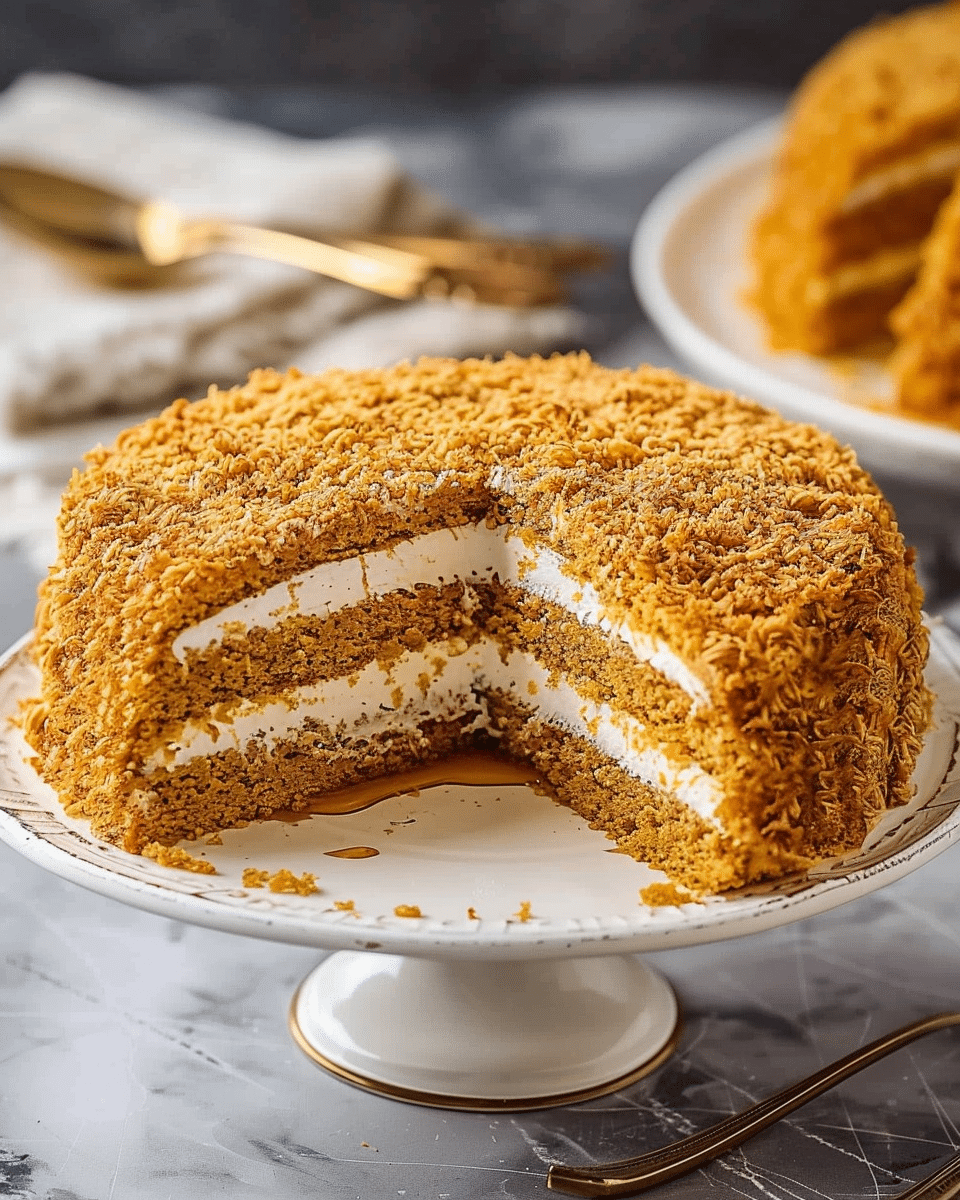 Russian Honey Cake Recipe (Medovik)