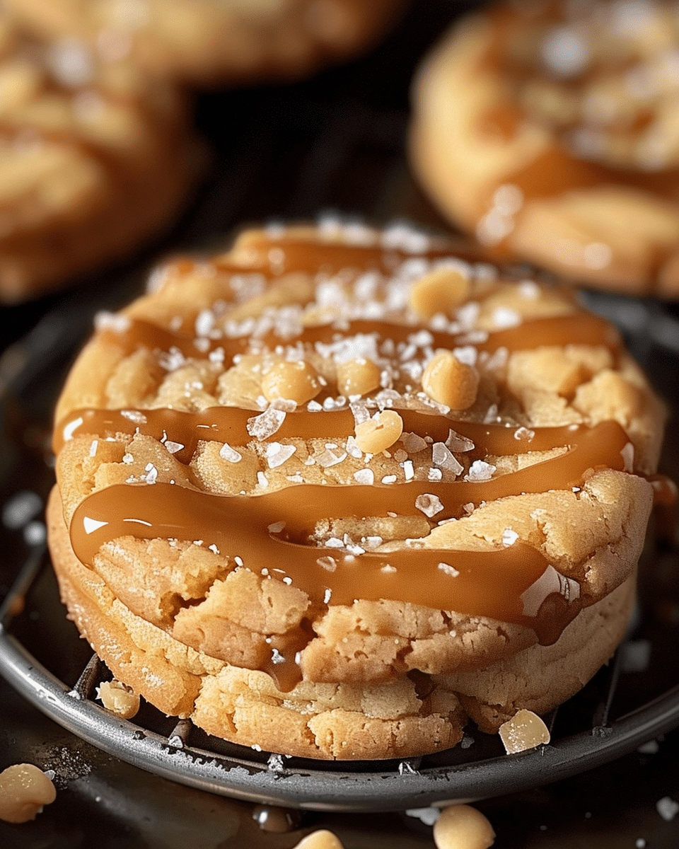 Salted Caramel Cheesecake Cookies