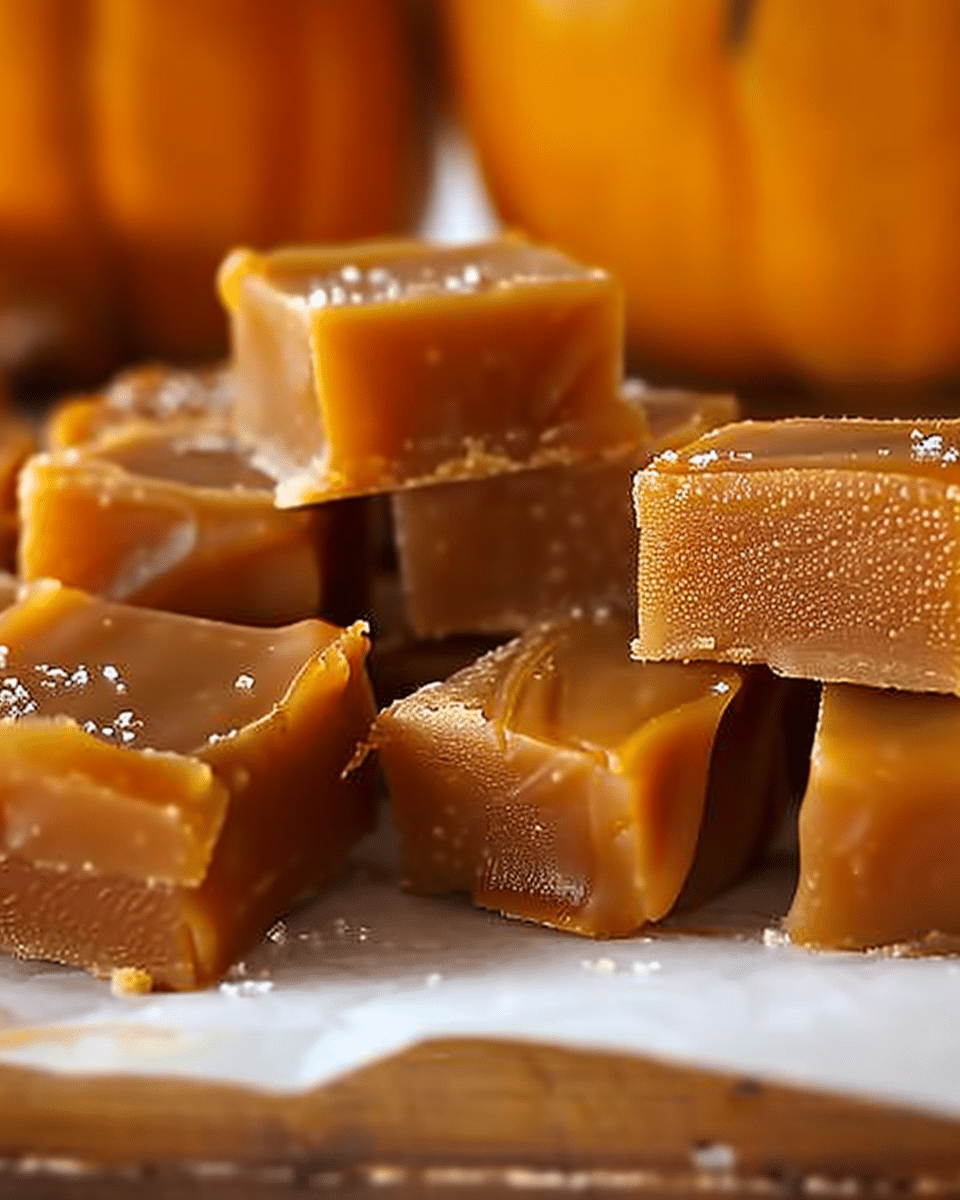 Salted Pumpkin Caramels