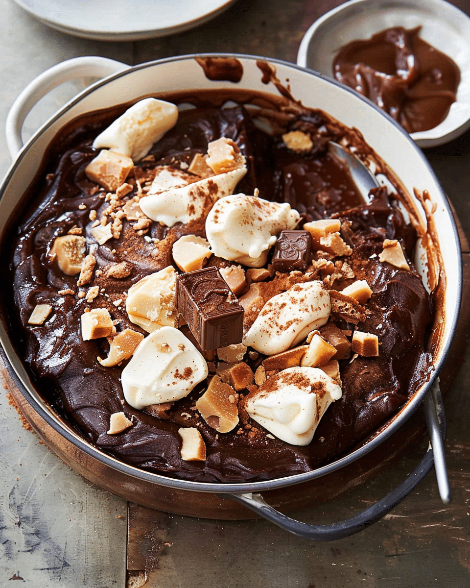 Snickers Self-Saucing Pudding