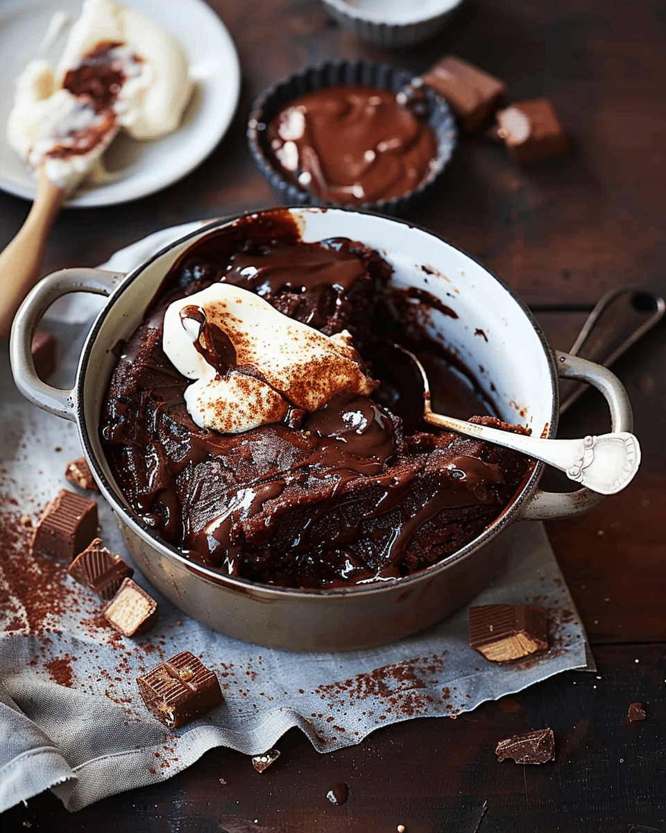 Snickers Self-Saucing Pudding