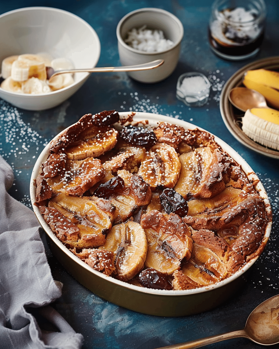 Sticky Date Banana Bread and Butter Pudding