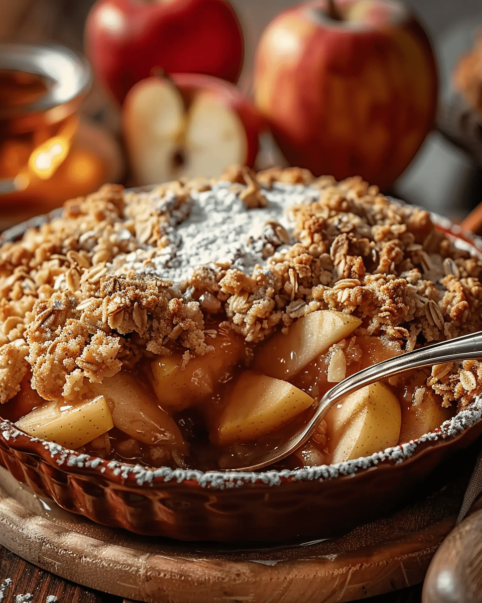 Sweet Apple Crisp with Oat Topping