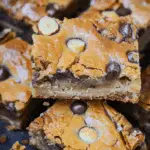 White Chocolate Hazelnut Blondies with Kinder Happy Hippos