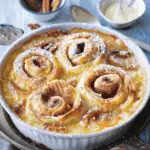 Apple and Cinnamon Scroll Custard Pudding