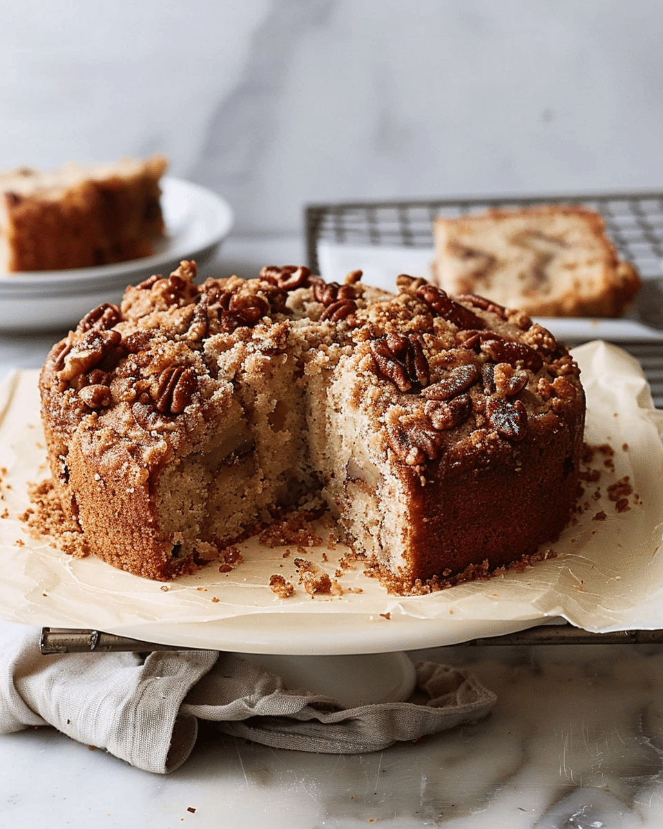 Banana Cake with a Nutty Crumble Topping