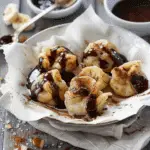 Banana Cinnamon Dumplings with Choc Nutella Sauce