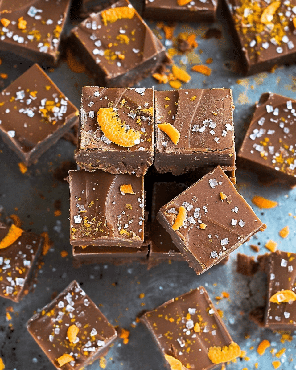 Chocolate Orange Fudge {Just 2 Ingredients!}