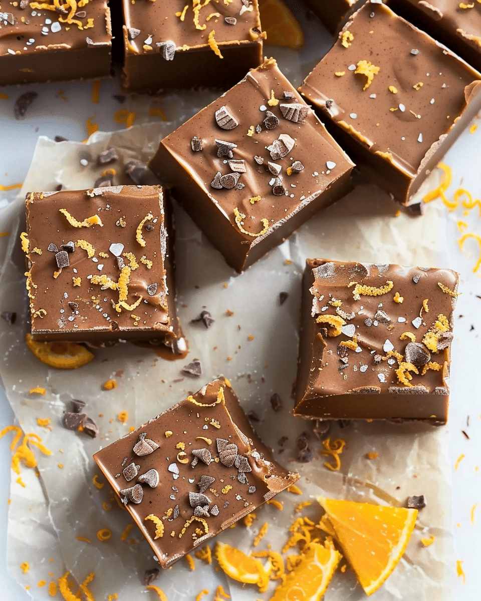 Chocolate Orange Fudge {Just 2 Ingredients!}