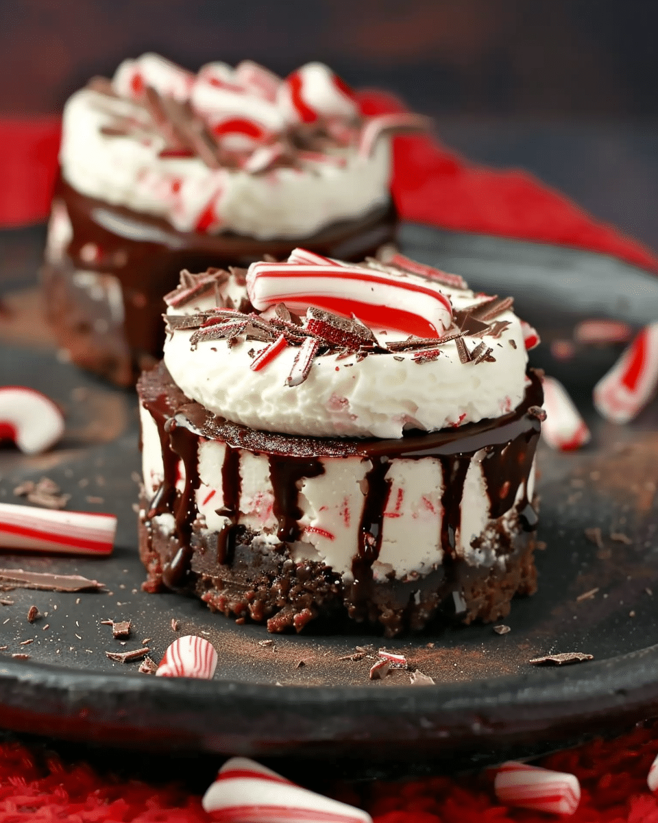 Chocolate Peppermint Cheesecake Bites