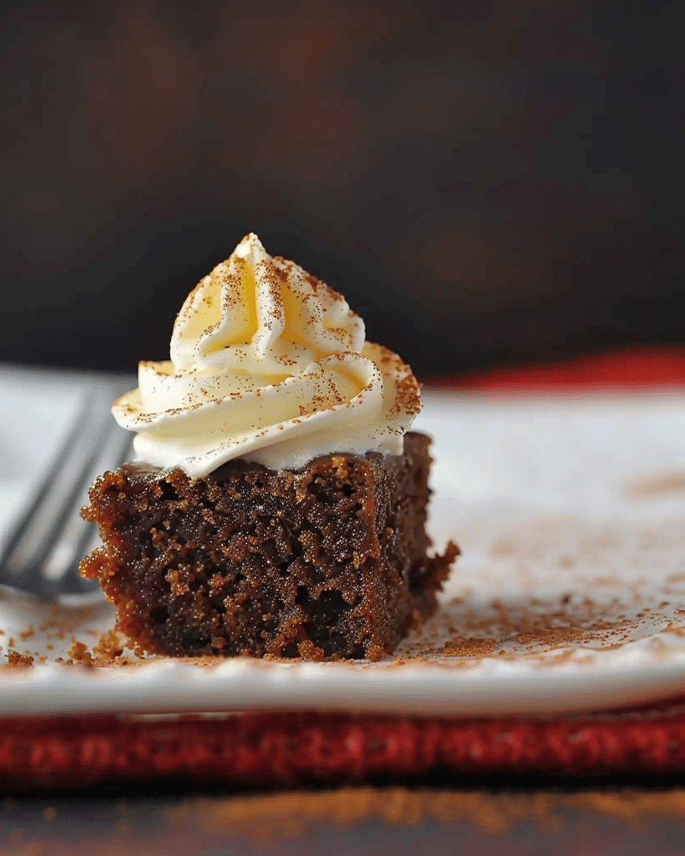 Dark Gingerbread with Maple Whipped Cream