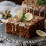 Gingerbread Cake with Lemon Glaze