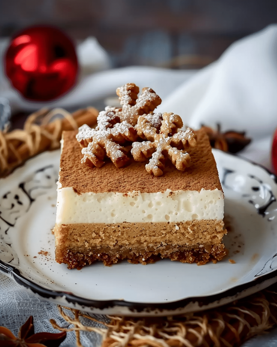 Gingerbread Cheesecake Bars