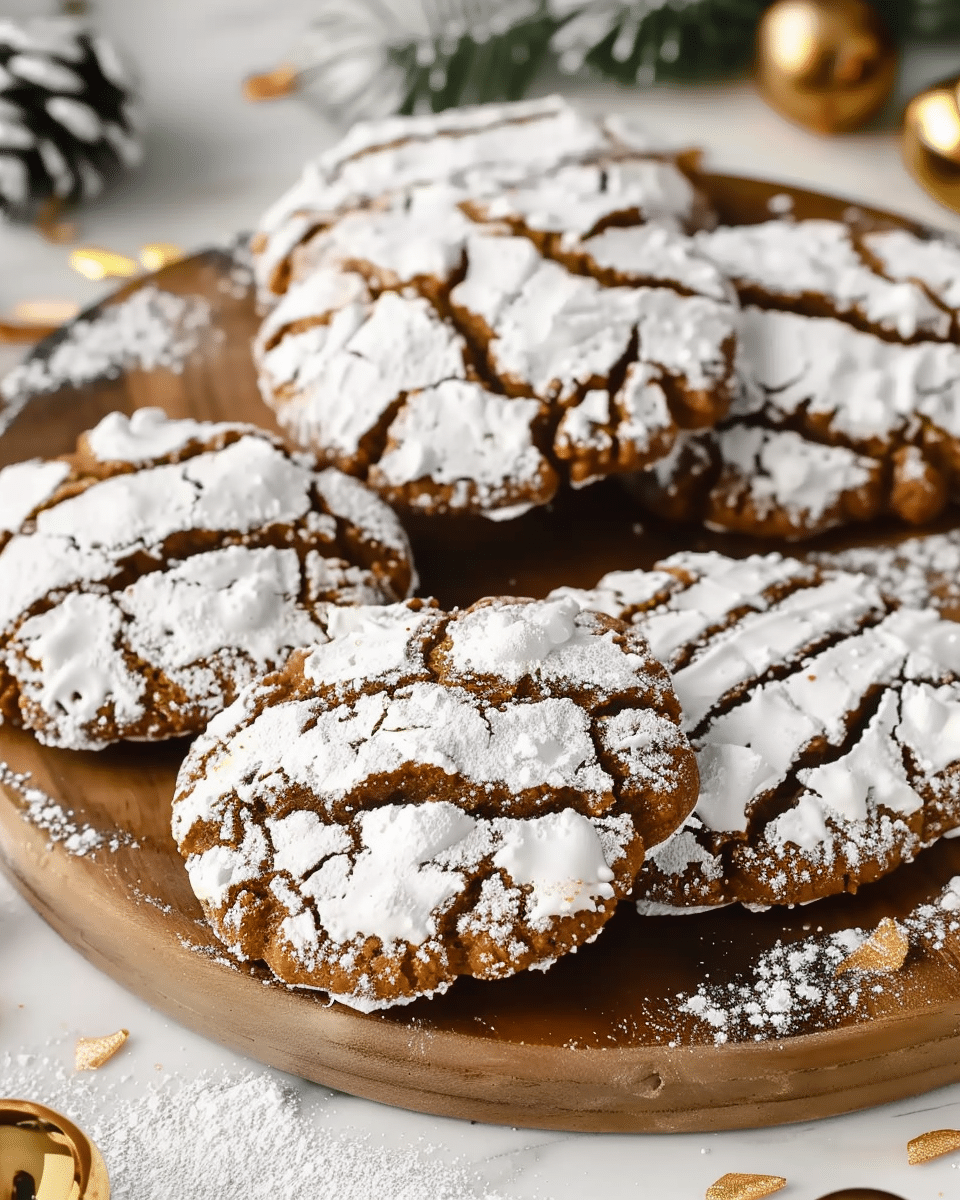 Gingerbread Crinkle Cookies