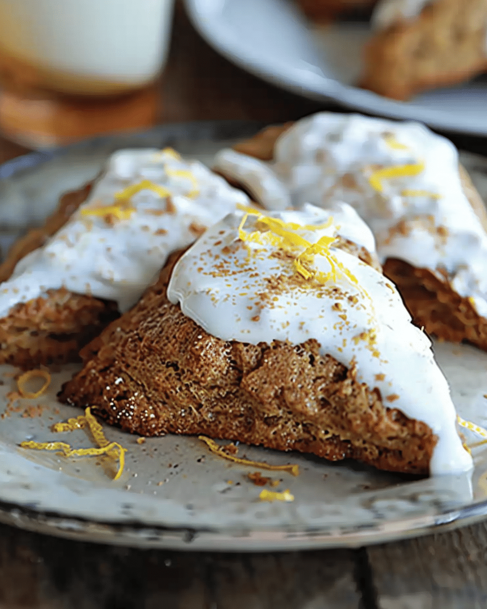 Gingerbread Scones with Lemon Breakfast Cream