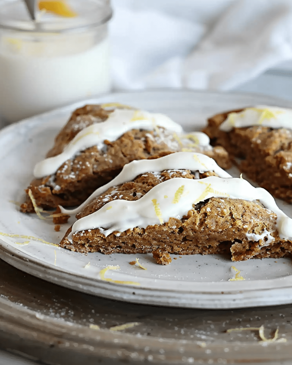 Gingerbread Scones with Lemon Breakfast Cream