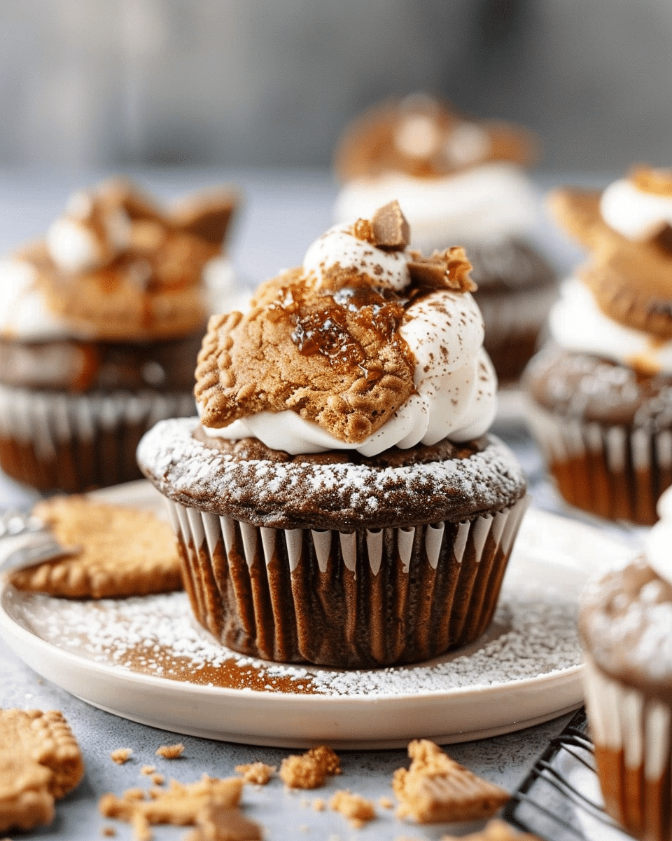 Gingerbread S'mores Muffins