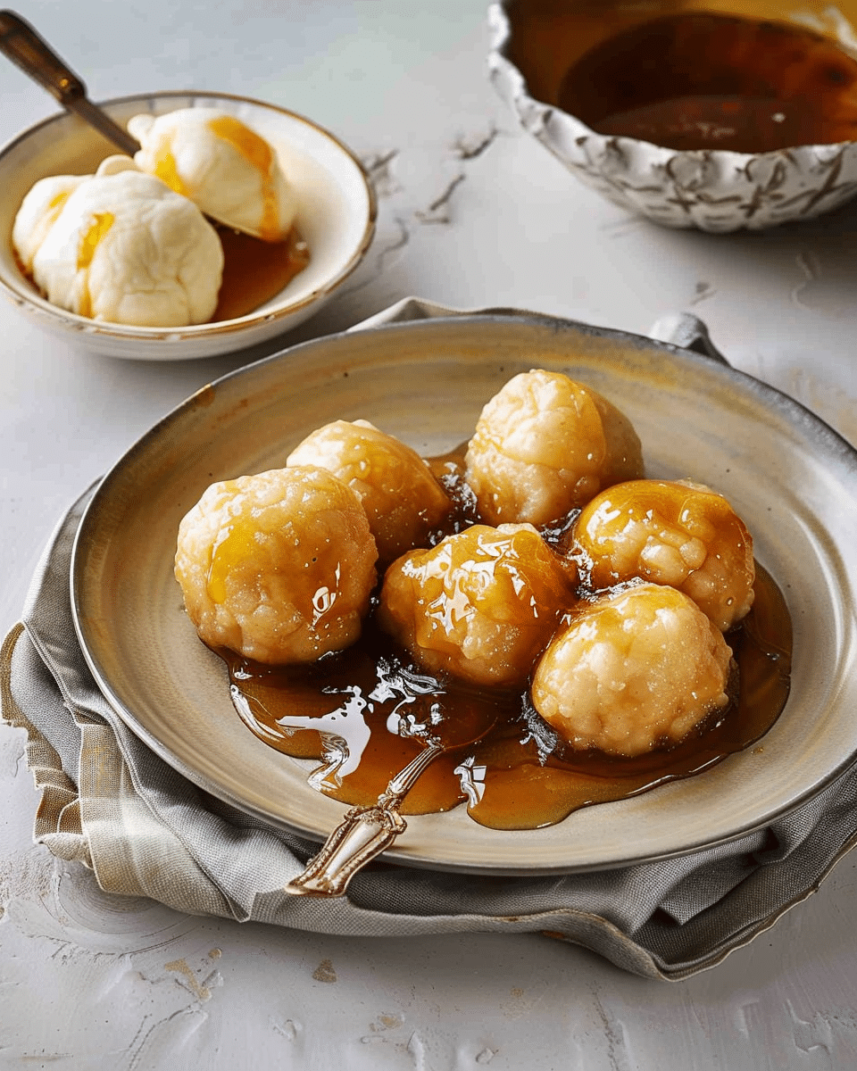 Golden Syrup and Cardamom Dumplings