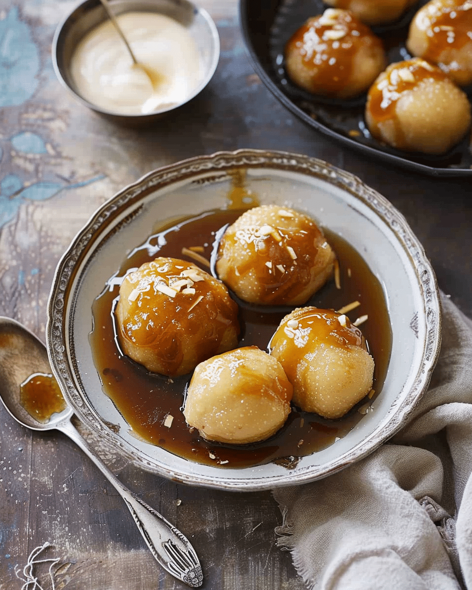 Golden Syrup and Cardamom Dumplings