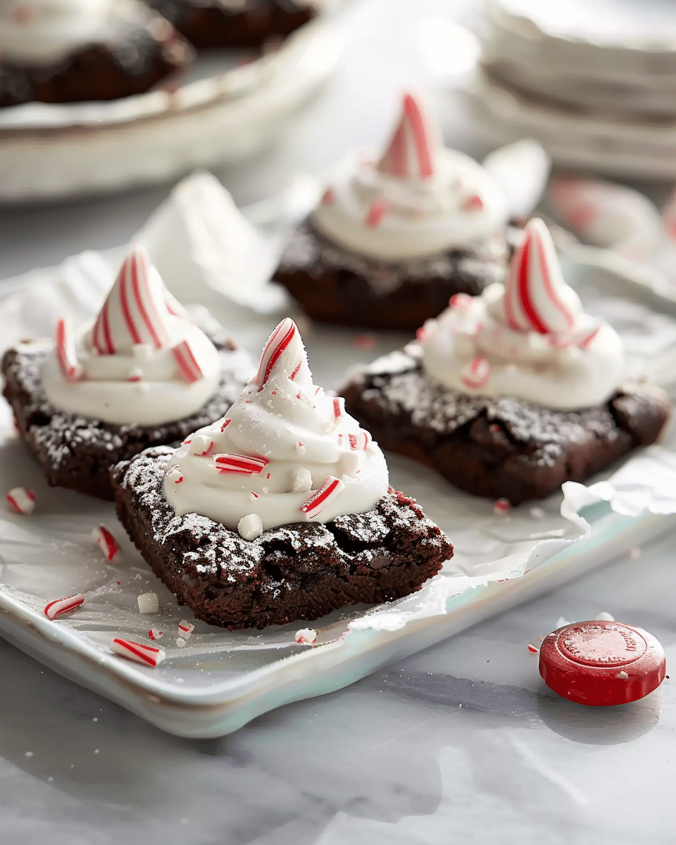 Kisses Peppermint Brownie Drops
