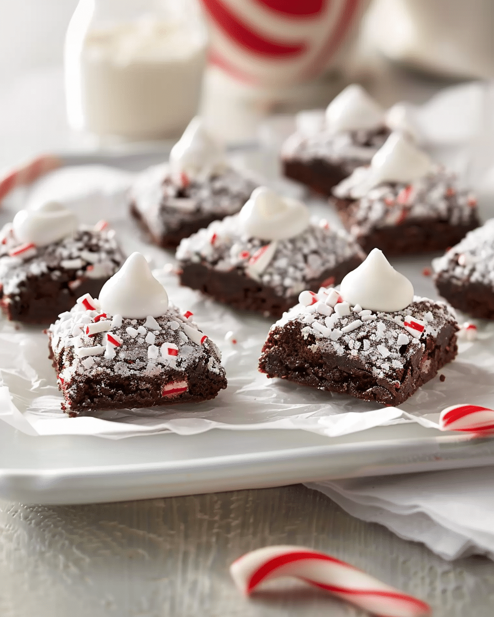 Kisses Peppermint Brownie Drops