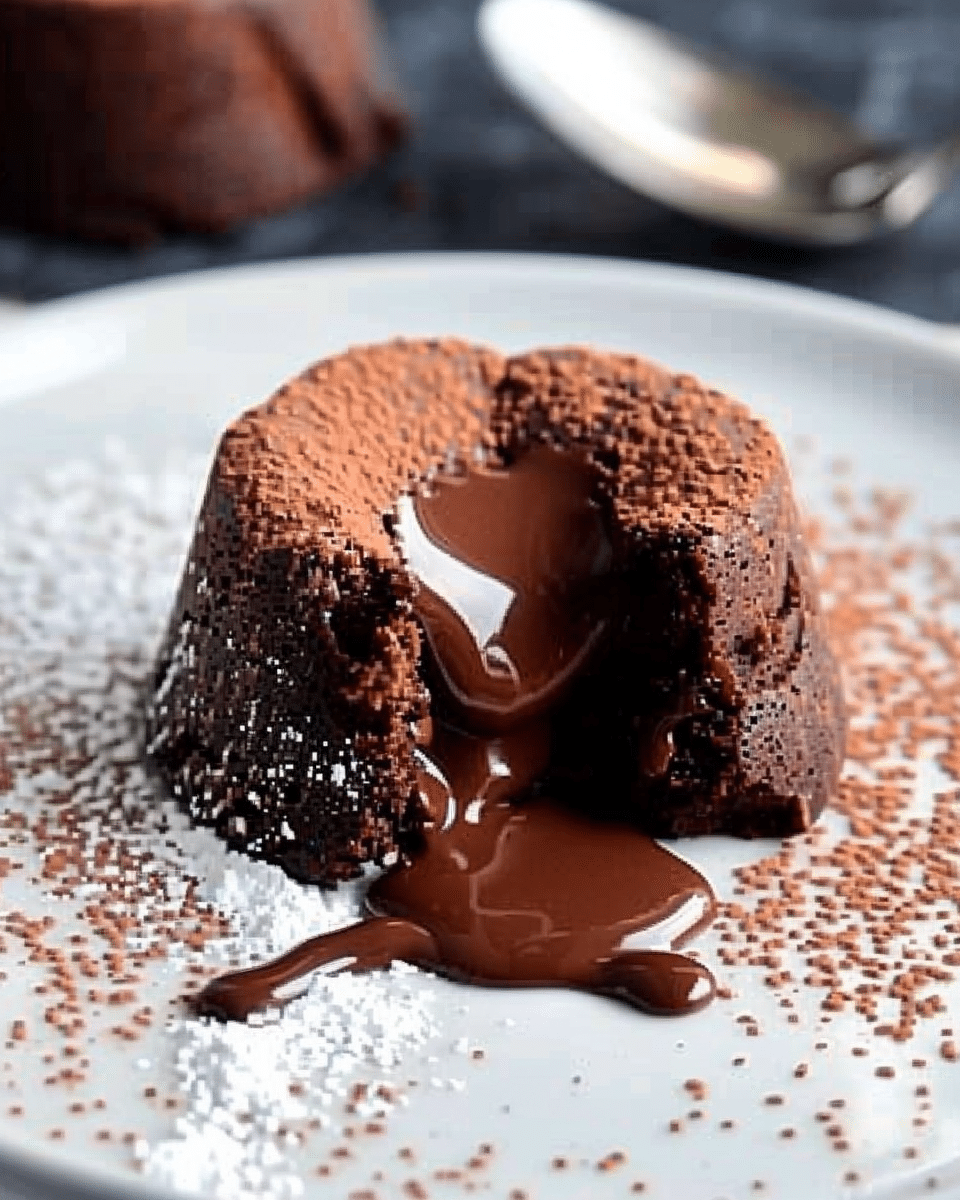Peanut Butter Chocolate Molten Lava Cake
