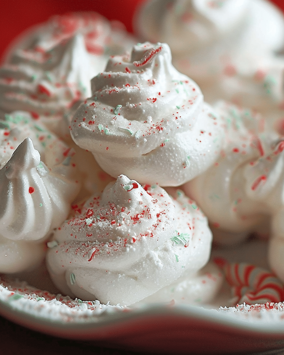 Peppermint Meringues