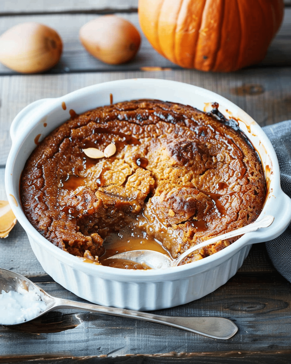 Pumpkin and Caramel Self-Saucing Pudding