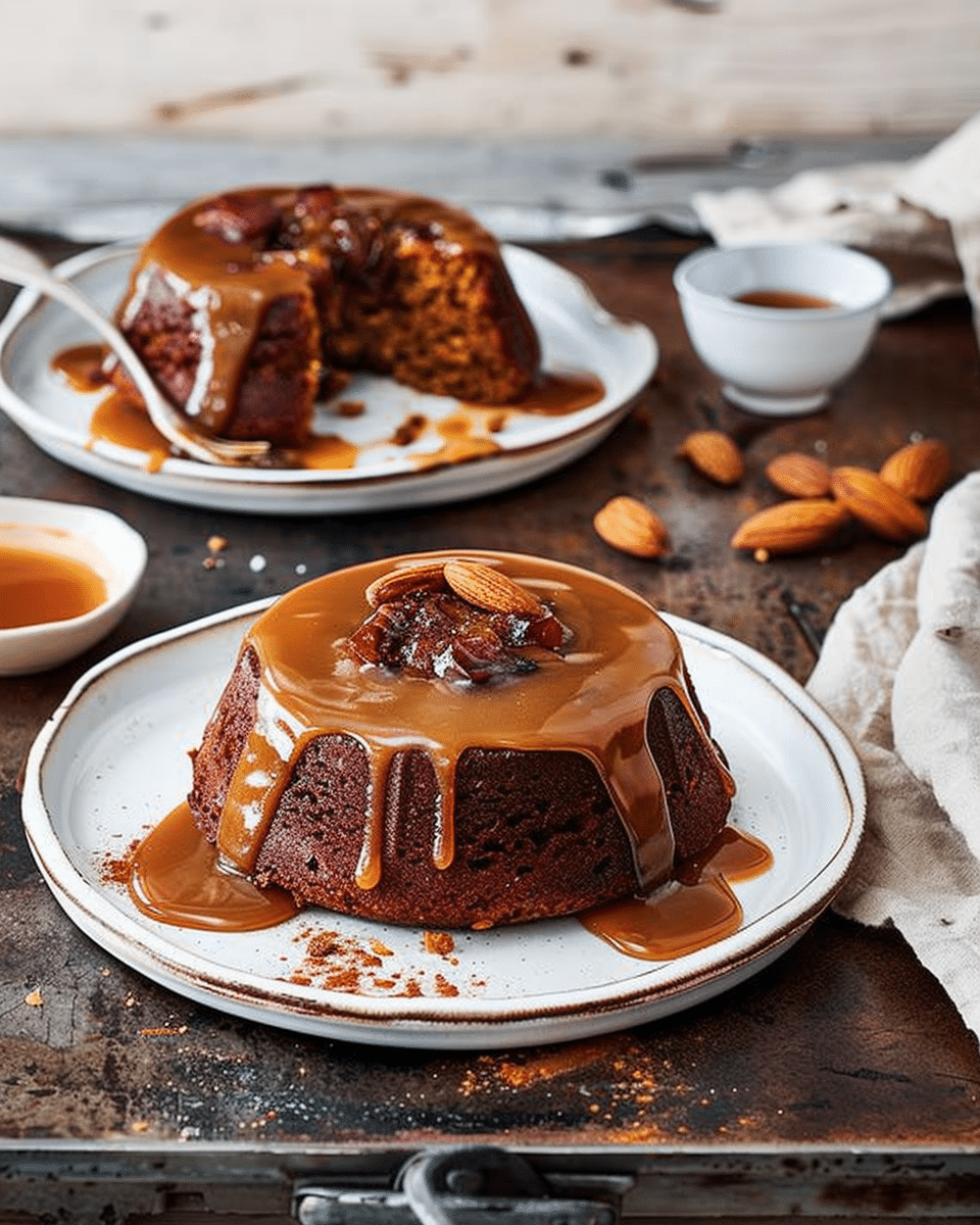 Spelt and Almond Sticky Date Pudding