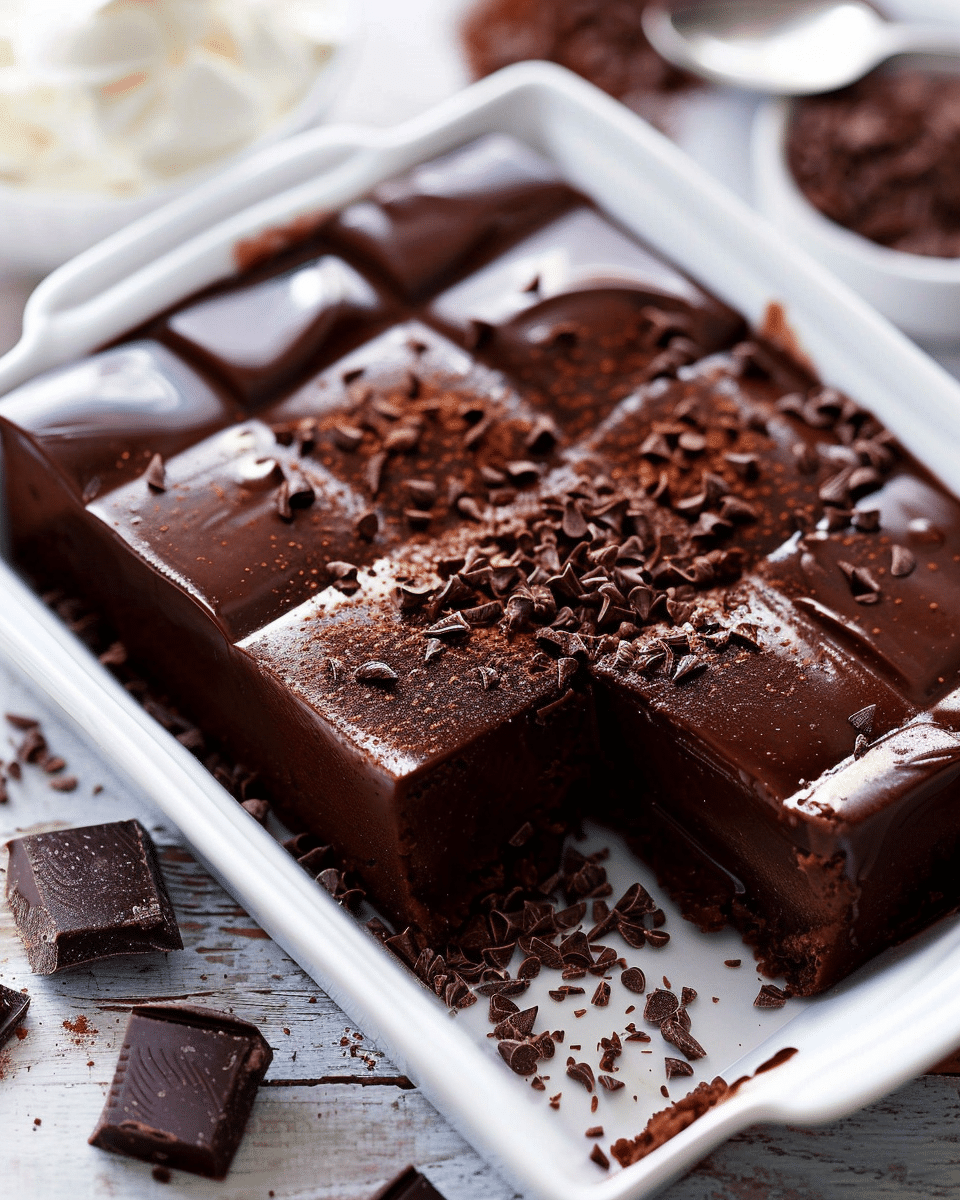 Triple Chocolate Block Pudding
