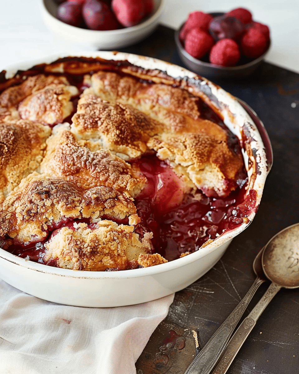 Vanilla Fruit Cobbler