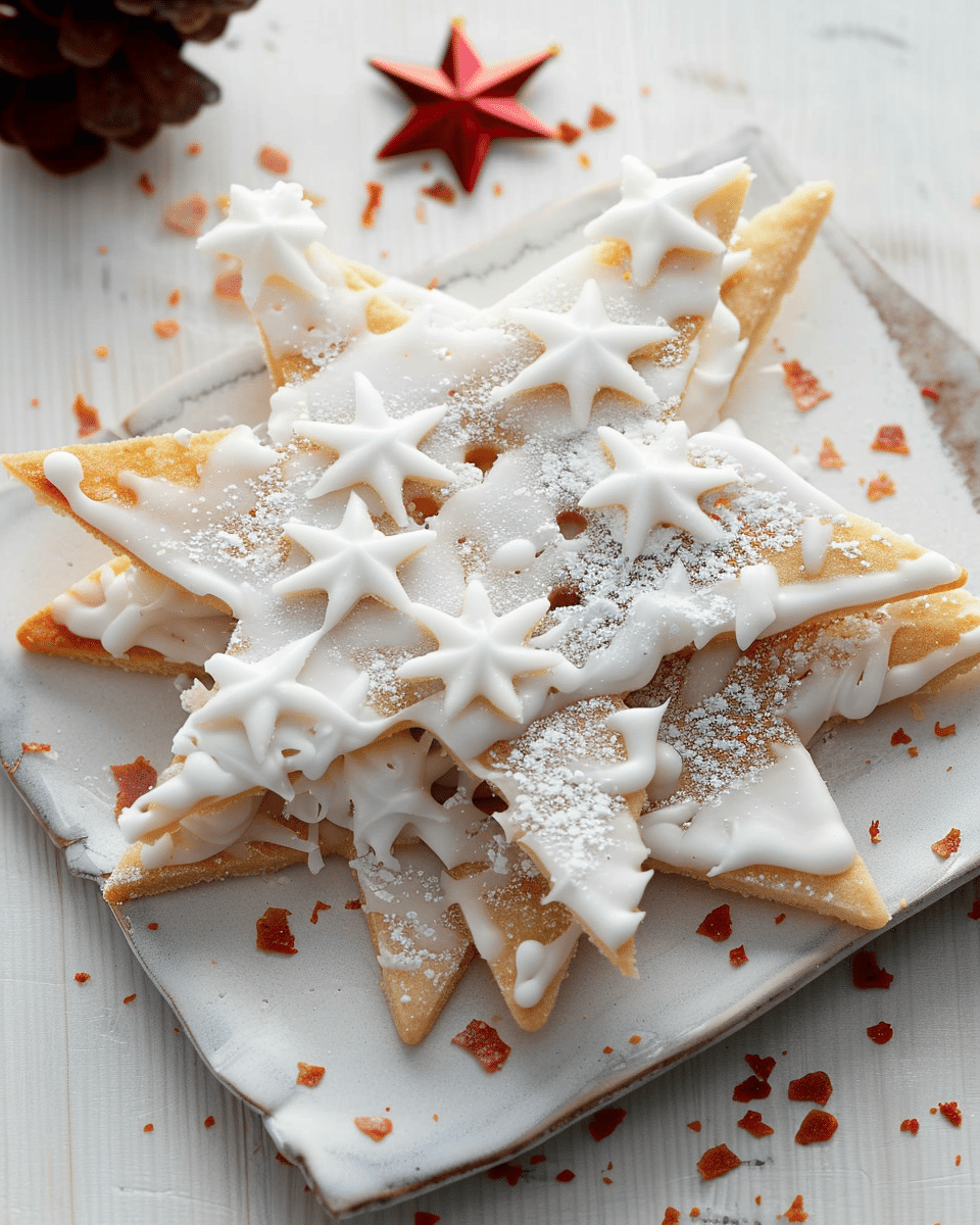 White Chocolate Crackle Stars