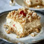 White Chocolate Crumble Slice