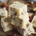 White Cranberry Walnut Nutmeg Fudge